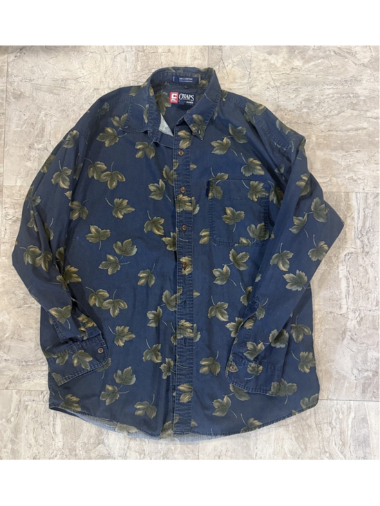 Chaps Ralph Lauren Other - VTG 90s Chaps Ralph Lauren Men's Shirt Long Sleeve Marple Leaf Design Size L